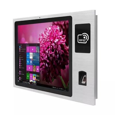 21.5 inch flat bezel panel mount panel pc with RFID