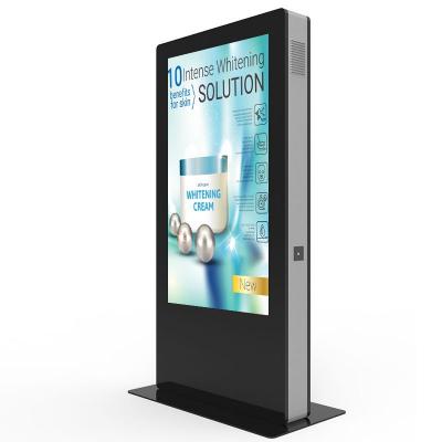 75 inch floor stand outdoor sunlight readable digital signage 